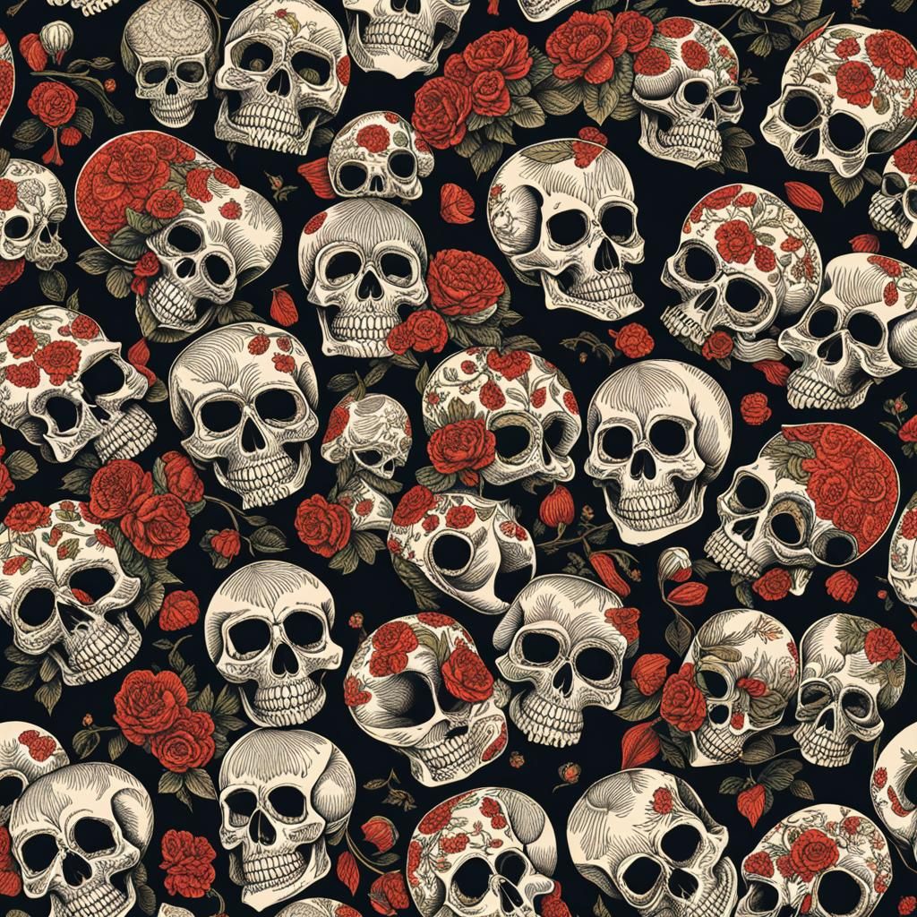 Striking Image of Skulls