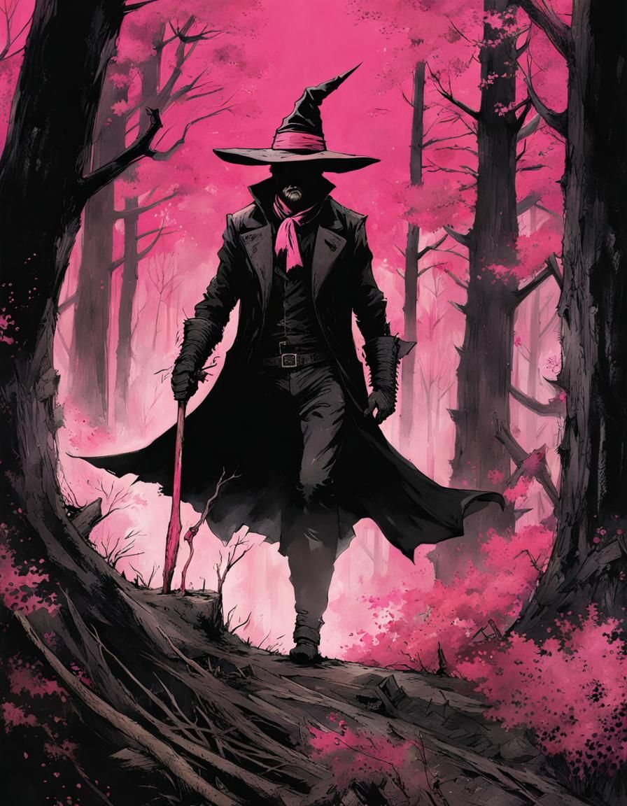 Mysterious Man in Pink Hat: Graphic Novel Art