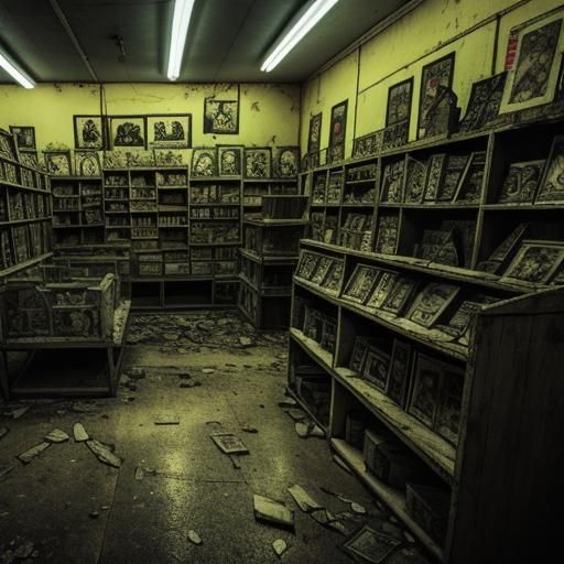 Dark Abandoned Toy Store: A Haunting Scene