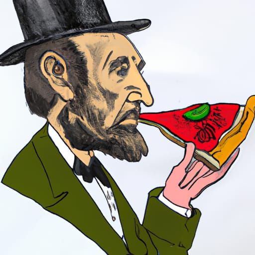 Abraham Lincoln's Pizza Break: An AI-Generated Surprise