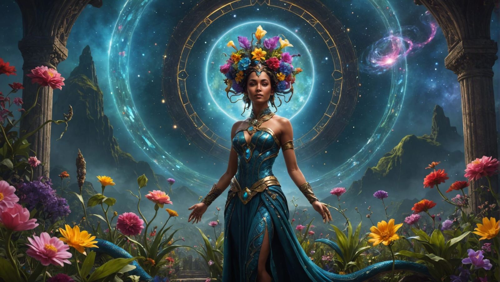 Nebula Garden: Sacred Dance of the Snake Goddess