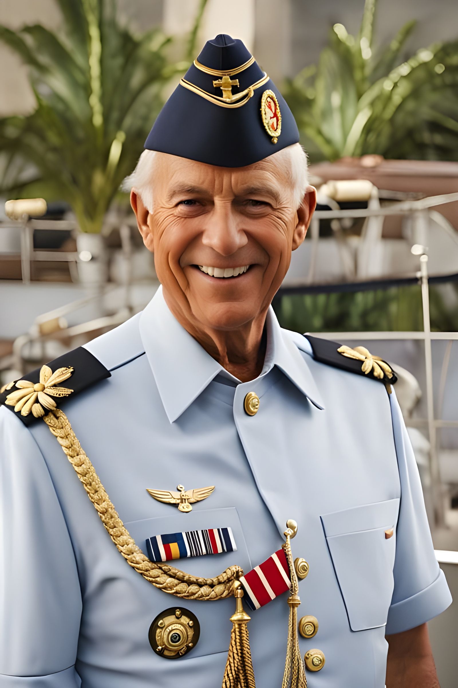 Smiling Navy Admiral Portrait in Professional Style
