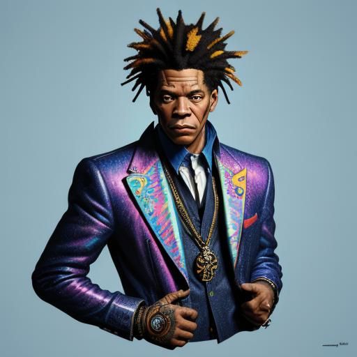 Cosmic Art Nouveau Illustration in Mixed Media