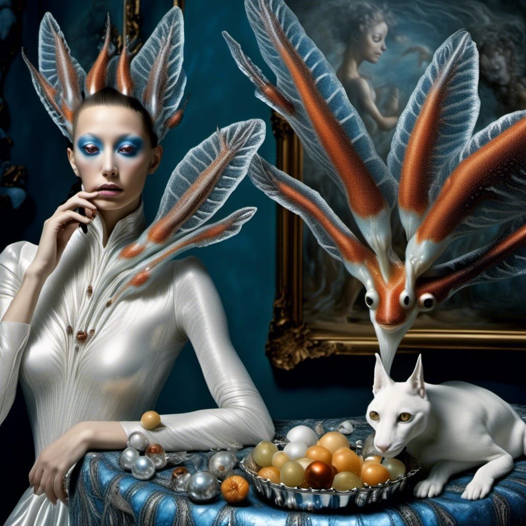 Alien Pets and People in Surreal Photorealistic Style