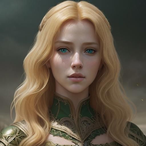 Medieval Woman Portrait in Hyperrealistic Digital Art
