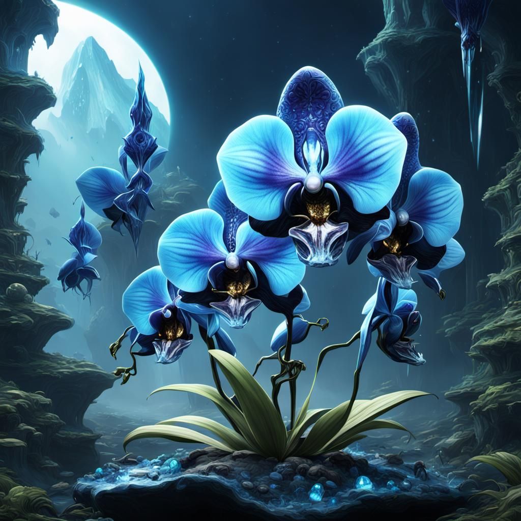 Alien One-Eyed Crystal Entity in Detailed Matte Painting