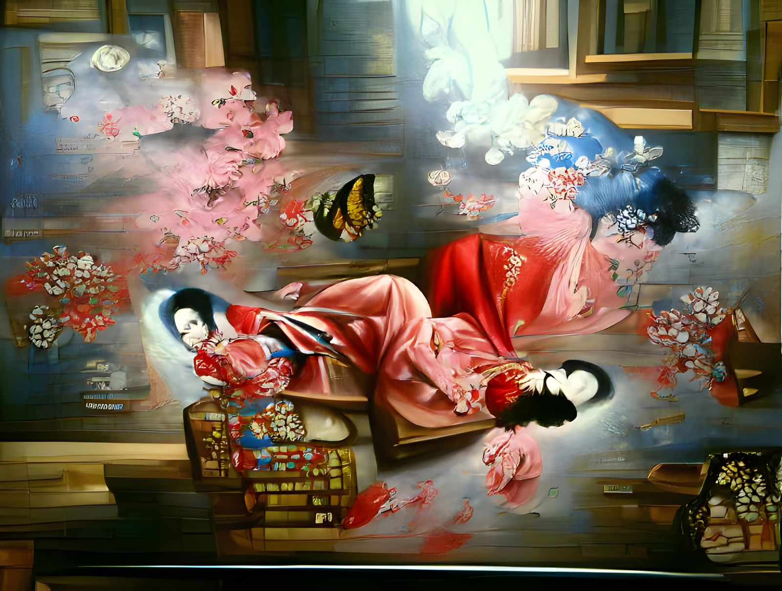 Elegant Geisha Portrait in Traditional Style