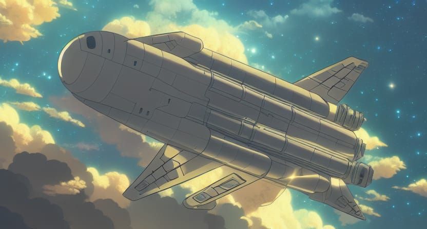 Apple Shuttle: Cinematic Anime Concept Art