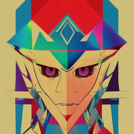 Zelda Pop Art Splash Screen in Triadic Colors