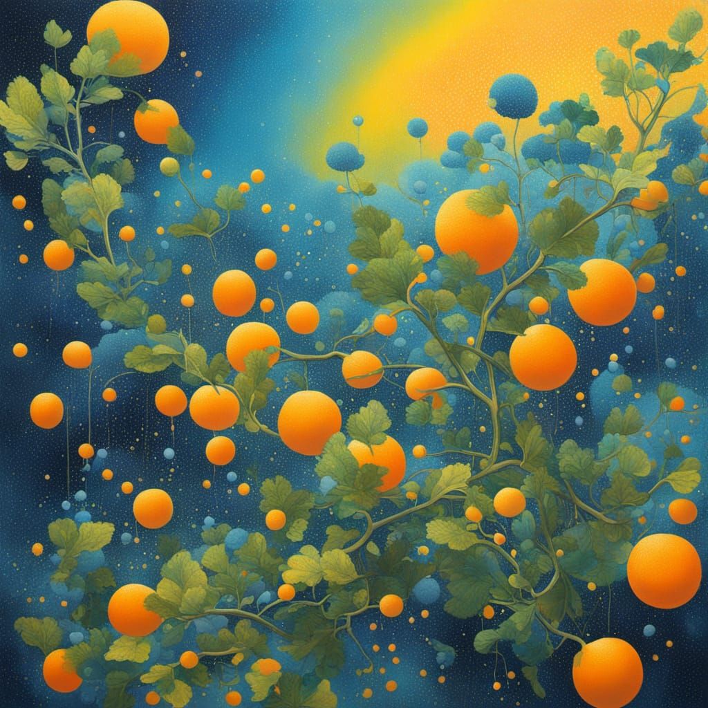 Blue Empress Abstract Surrealism Painting