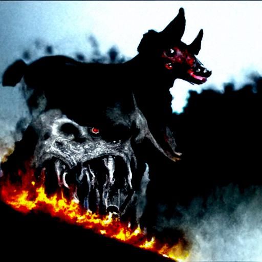 Fearsome Hell Hound Unleashes Infernal Fury