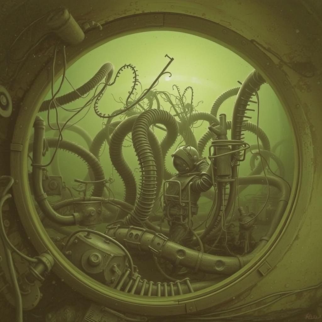 Eerie Submersible in Eldritch Underwater Laboratory