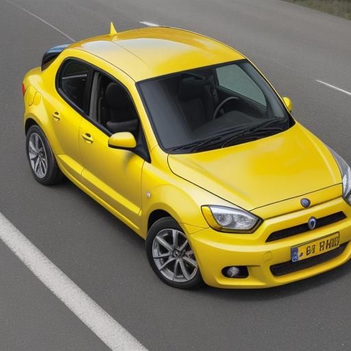 Yellow Bee and Car: AI Generated
