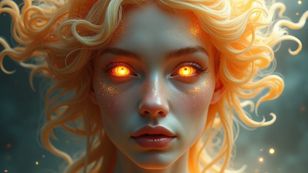 Venusian Goddess of Love and Beauty in Surreal Style