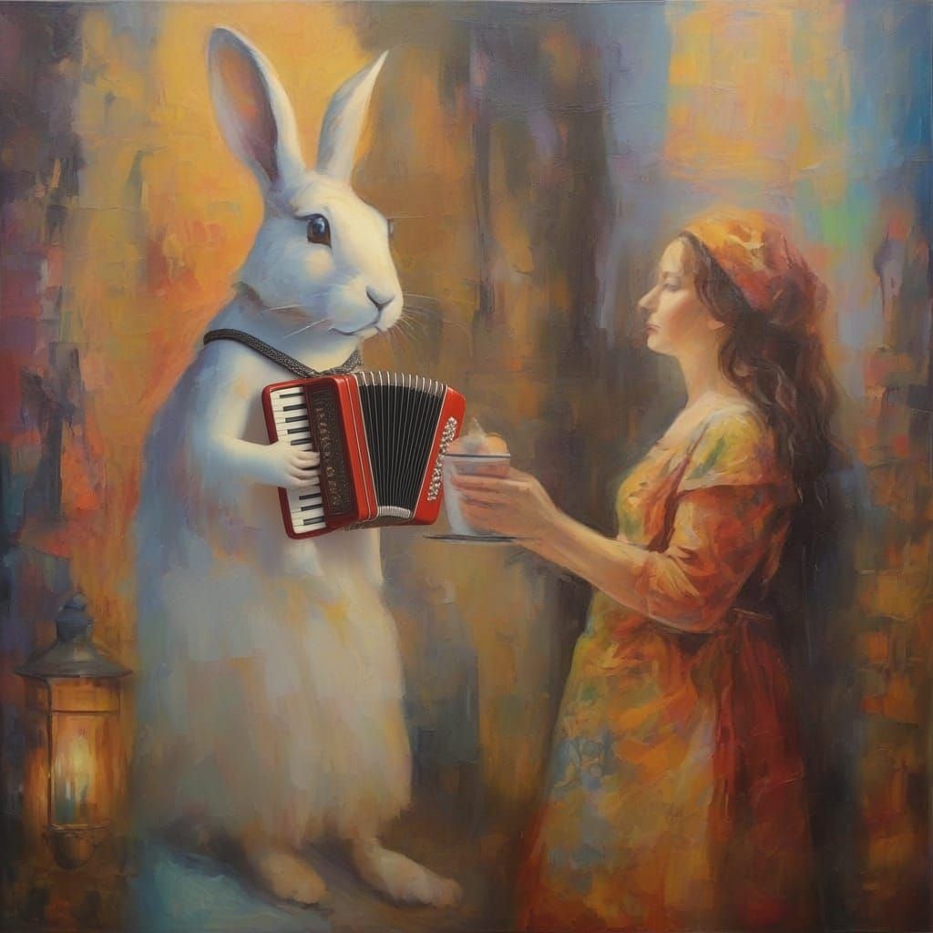 Rabbit Returns With Tea and Cherished Doll