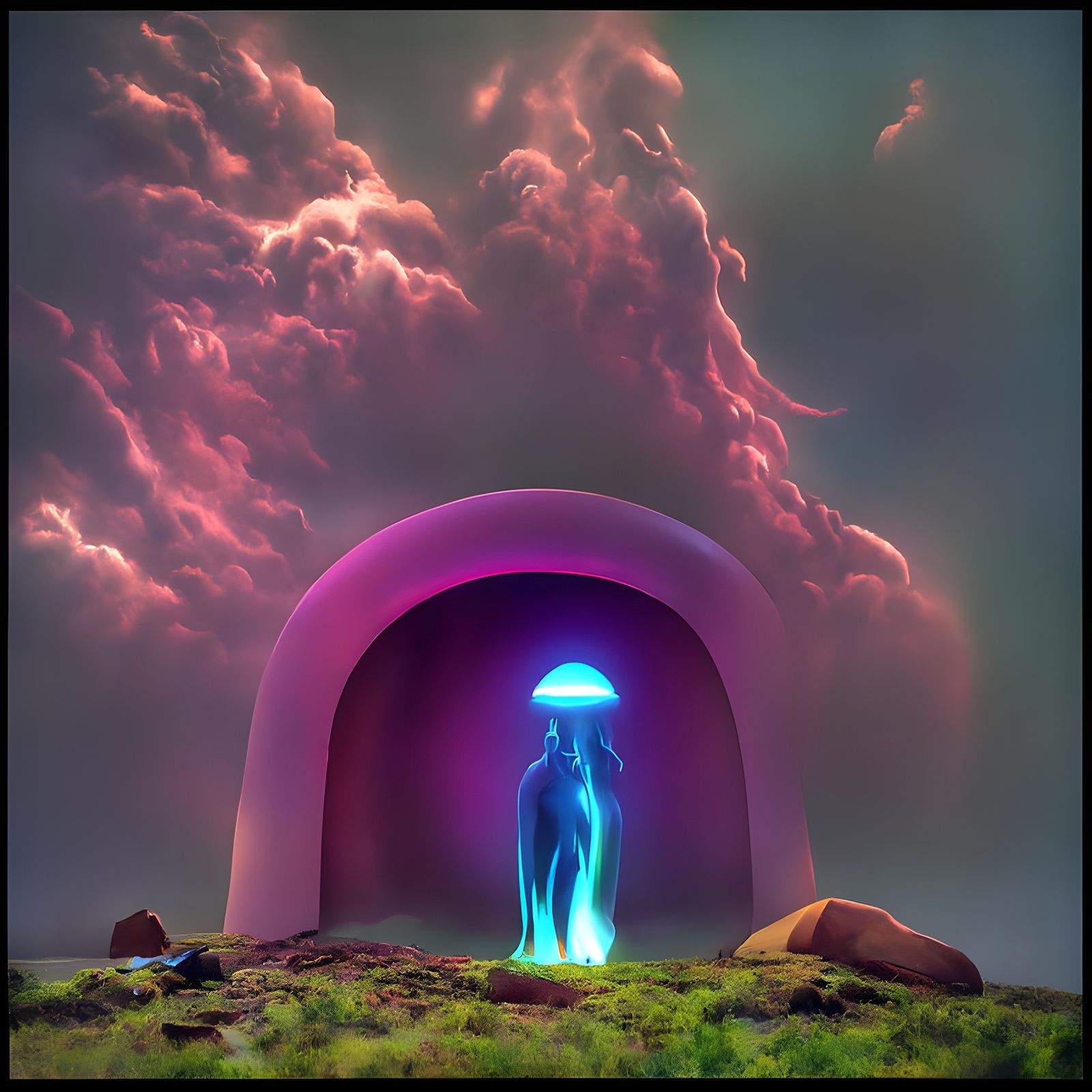 Bizarre Luminous Otherworld in Luminism Style