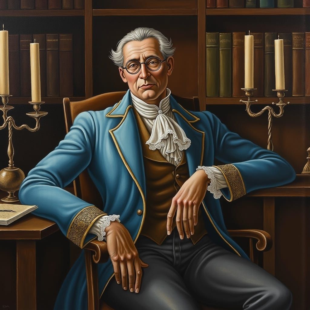 Elegant Portrait of Gentleman in 18th Century Style