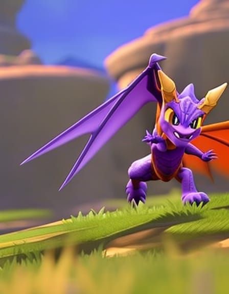 Spyro the Dragon Collecting Gems from PlayStation Game