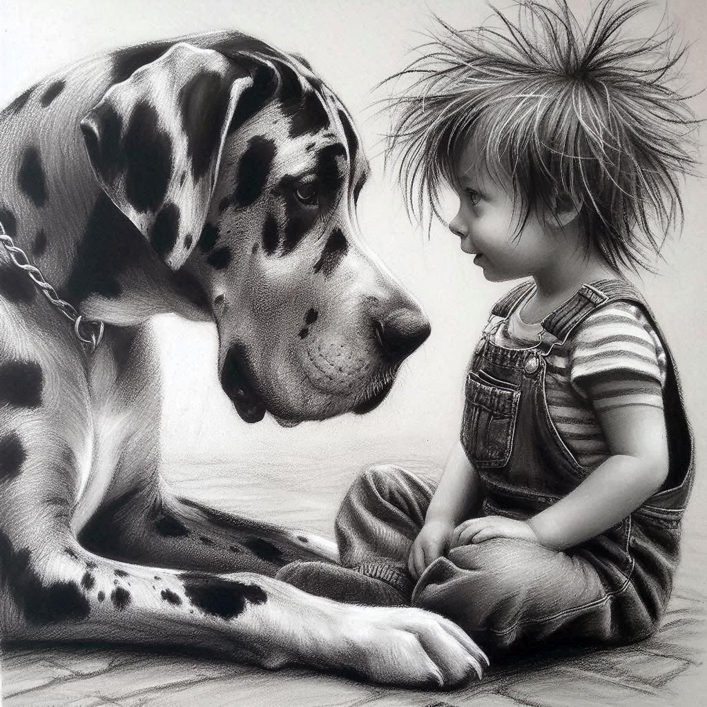 Classic Charcoal Drawing Generated by AI