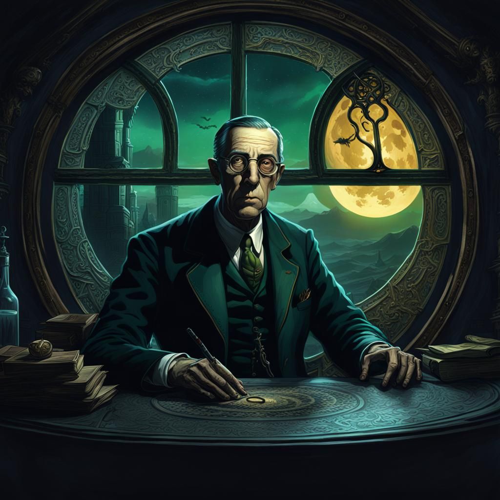 Lovecraft's Creative Night: A Matte Painting