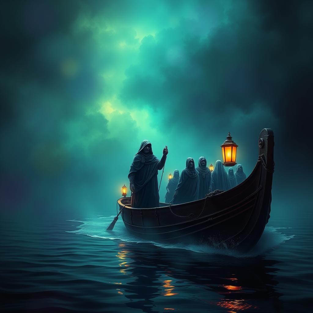 Charon the Ferryman Ushers Souls Across the Styx