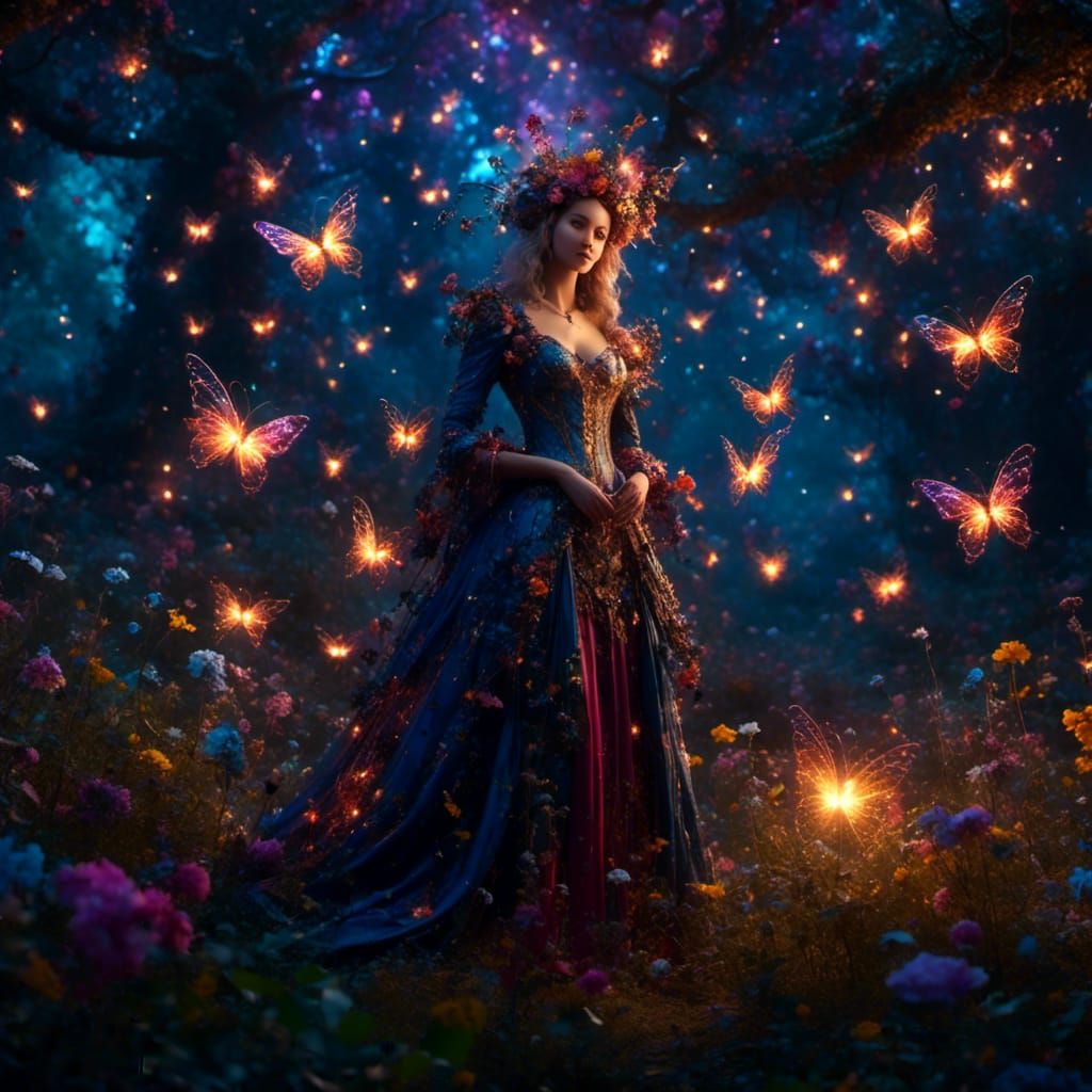 Enchanted Faerie Portrait in Vivid Colors