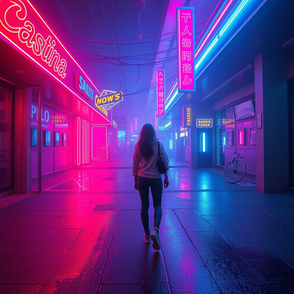 Danni California in Cyberpunk Neon Style