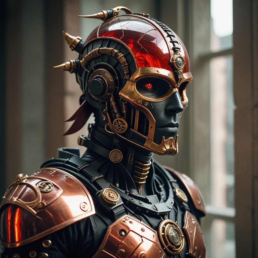 Macabre Metal Homunculus in Sinister Cartoon Realism