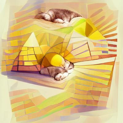 Cat Napping in Sunlight