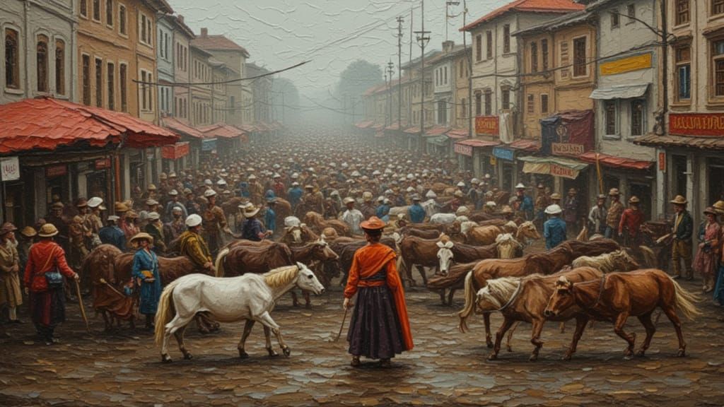 Impasto Painting with Synth and Crackle Effects