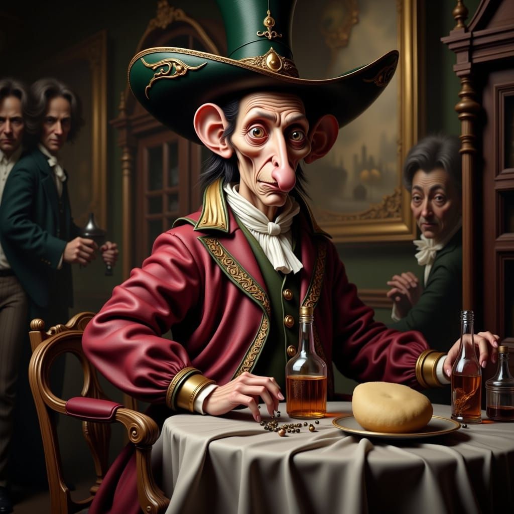 Rats on Mardi Gras Floats in Hyperrealistic Style