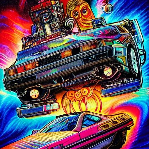 Retrofuturistic Biopunk Storybook Illustration in Anime Styl...