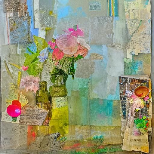 Impressionist Fairy Writing in Her Garden