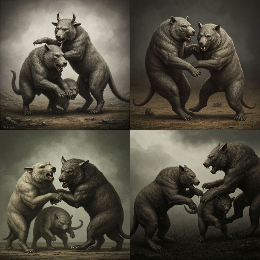 A Scuffle of Ursine Beasts