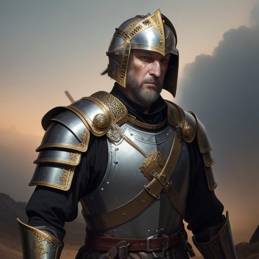 Wounded King Henryk II: Renaissance-Style Concept Art