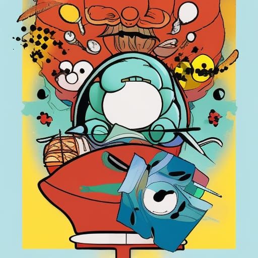 Brain in Vat: Pop Art Screen Print