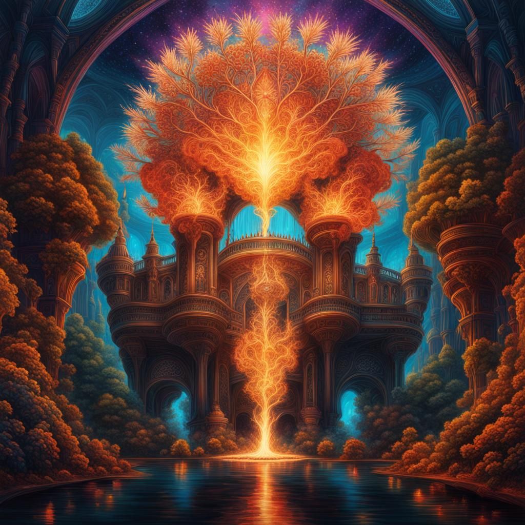 Echo of Small Kindnesses: Vibrant Double Exposure Art