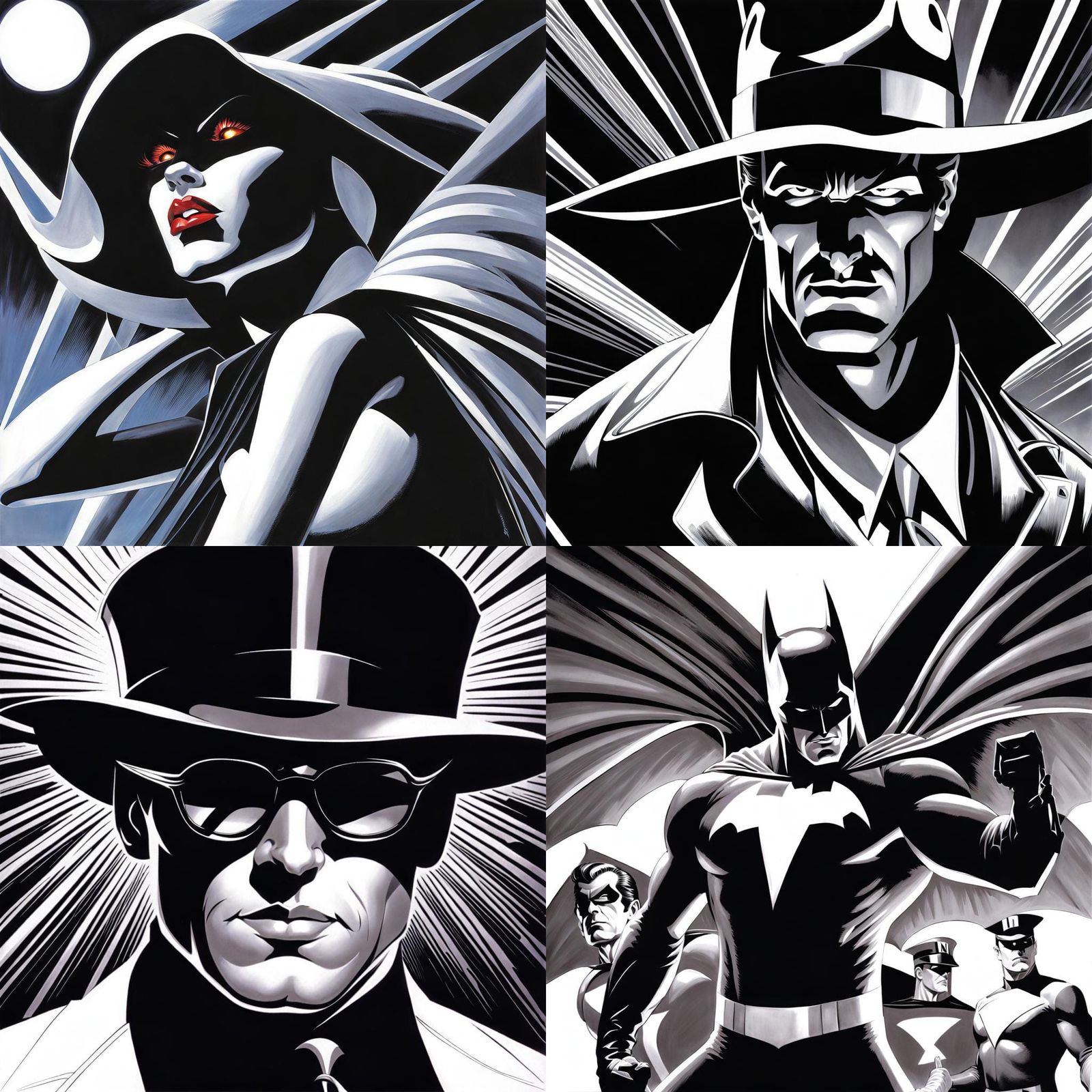 Dynamic Superhero in Painterly Comic Book Style