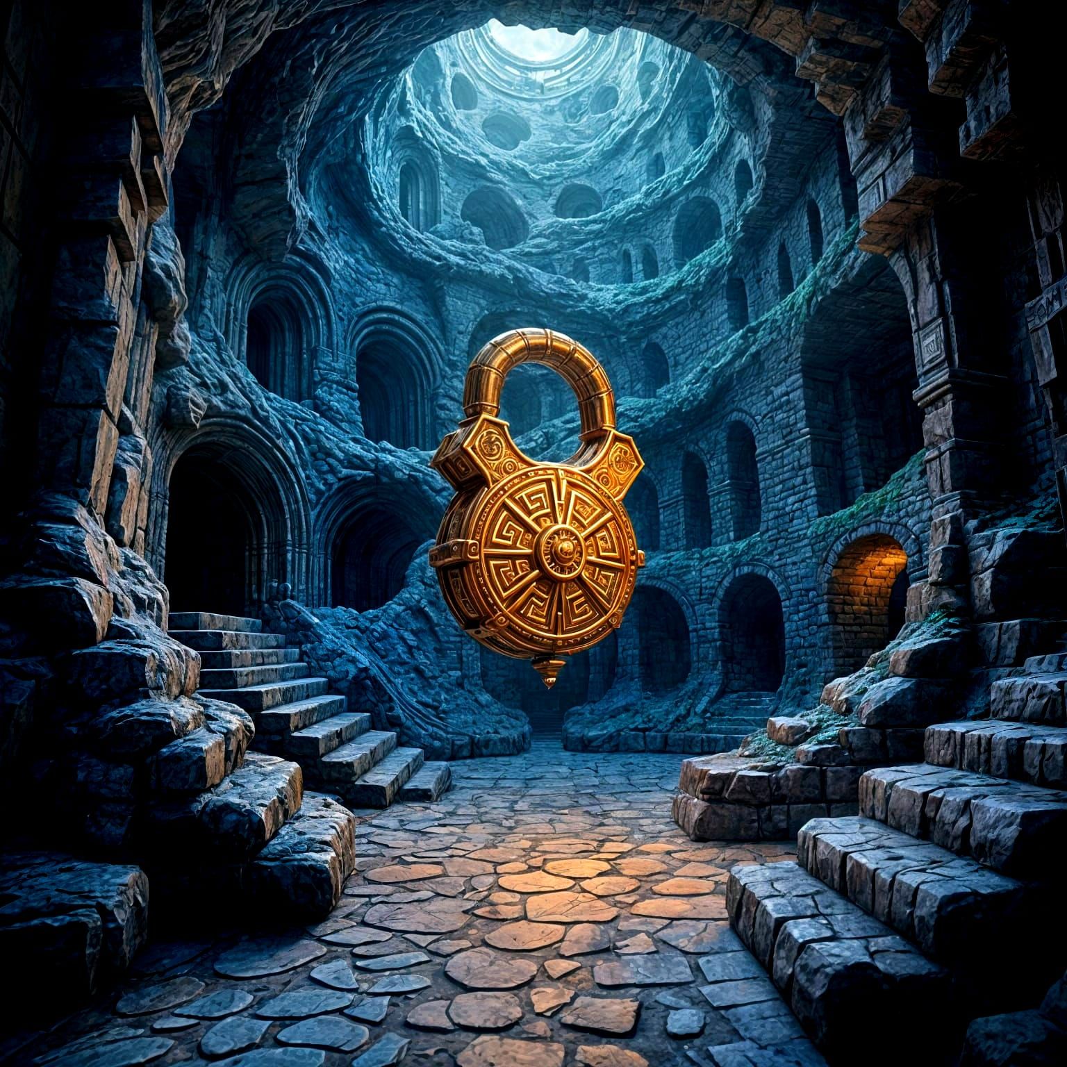 Mystical Lock in a Whirling Labyrinth