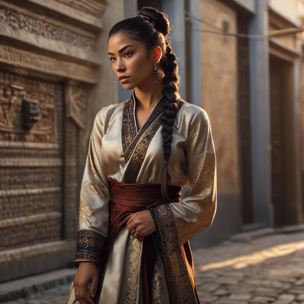 Hyper-Realistic Portrait of Young Portuguese Woman