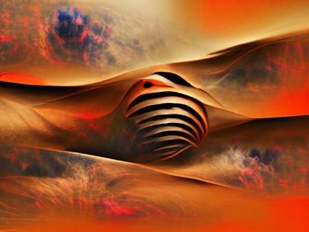 Abstract Alien Desert Landscape