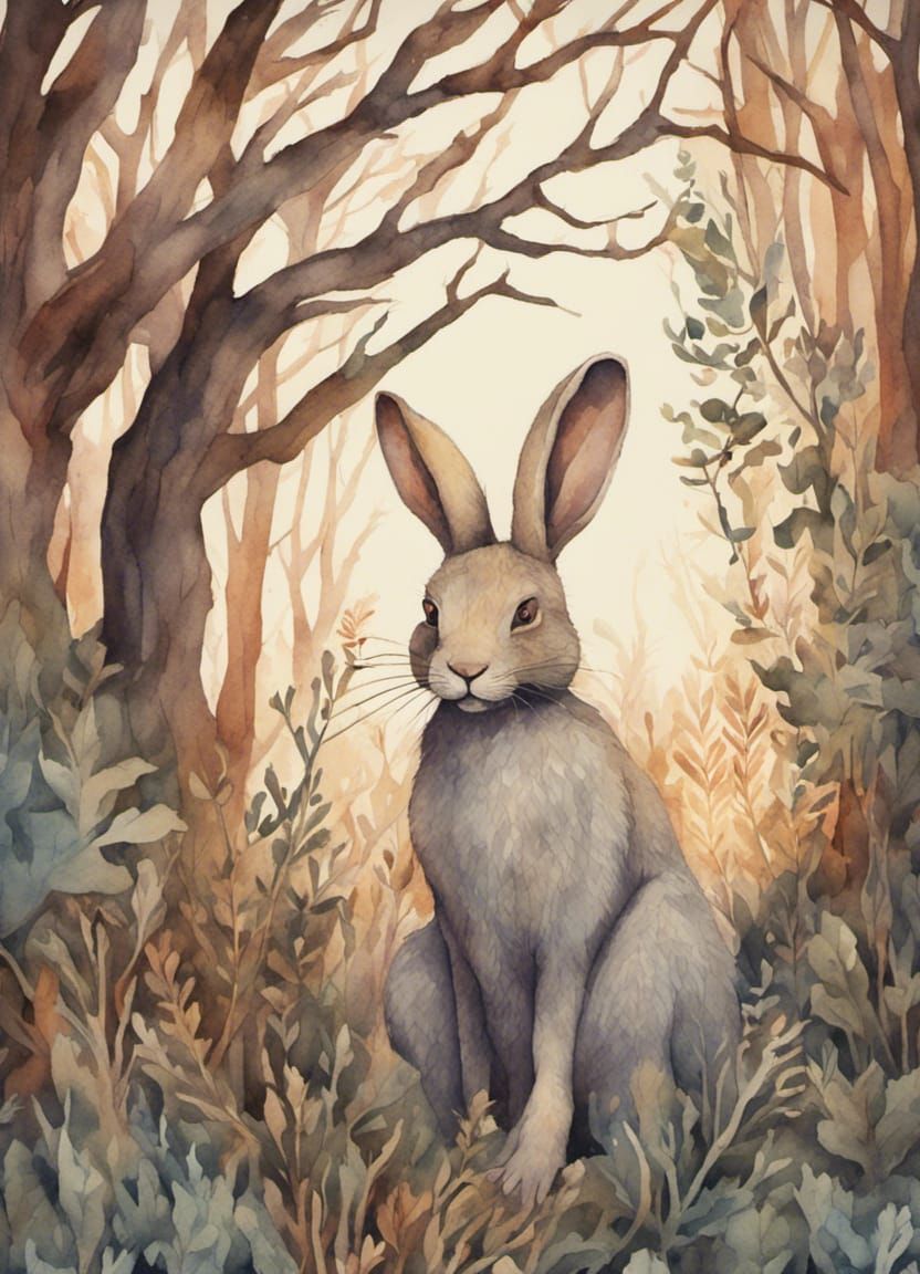 Watercolor Rabbit