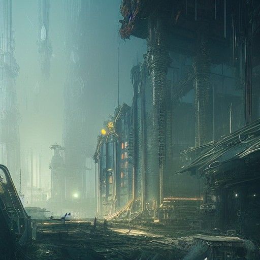 Elegant Retrofuturist Towers in Dreamcore Style