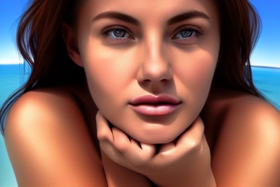 Hopeful Woman: Hyperdetailed Photorealistic Illustration