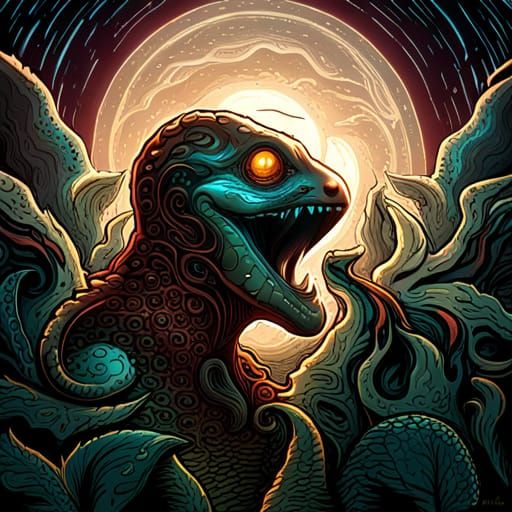 Gothic Sci-Fi Reptilian Alien Concept Art