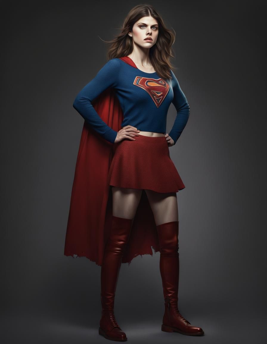 Alexandra Daddario Hyperrealistic Splash Art Portrait