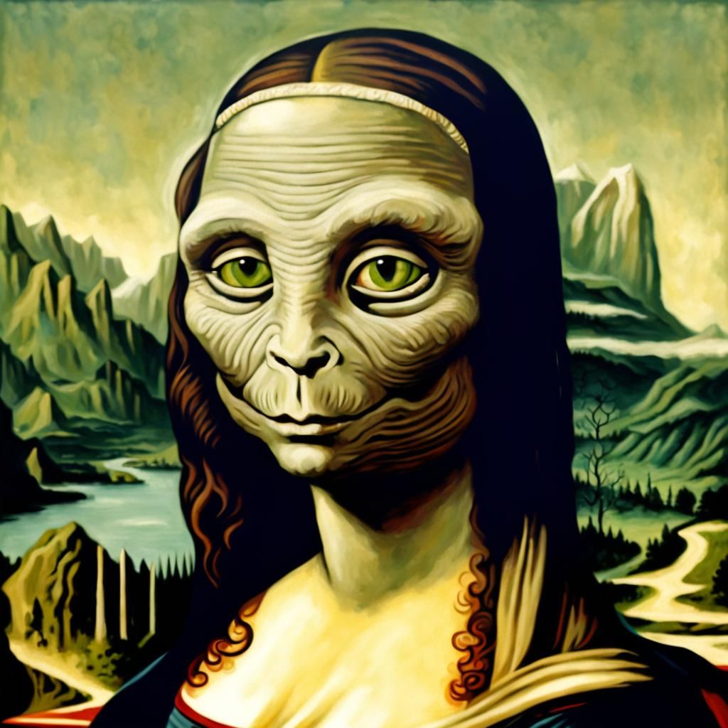 Klingon Mona Lisa painting