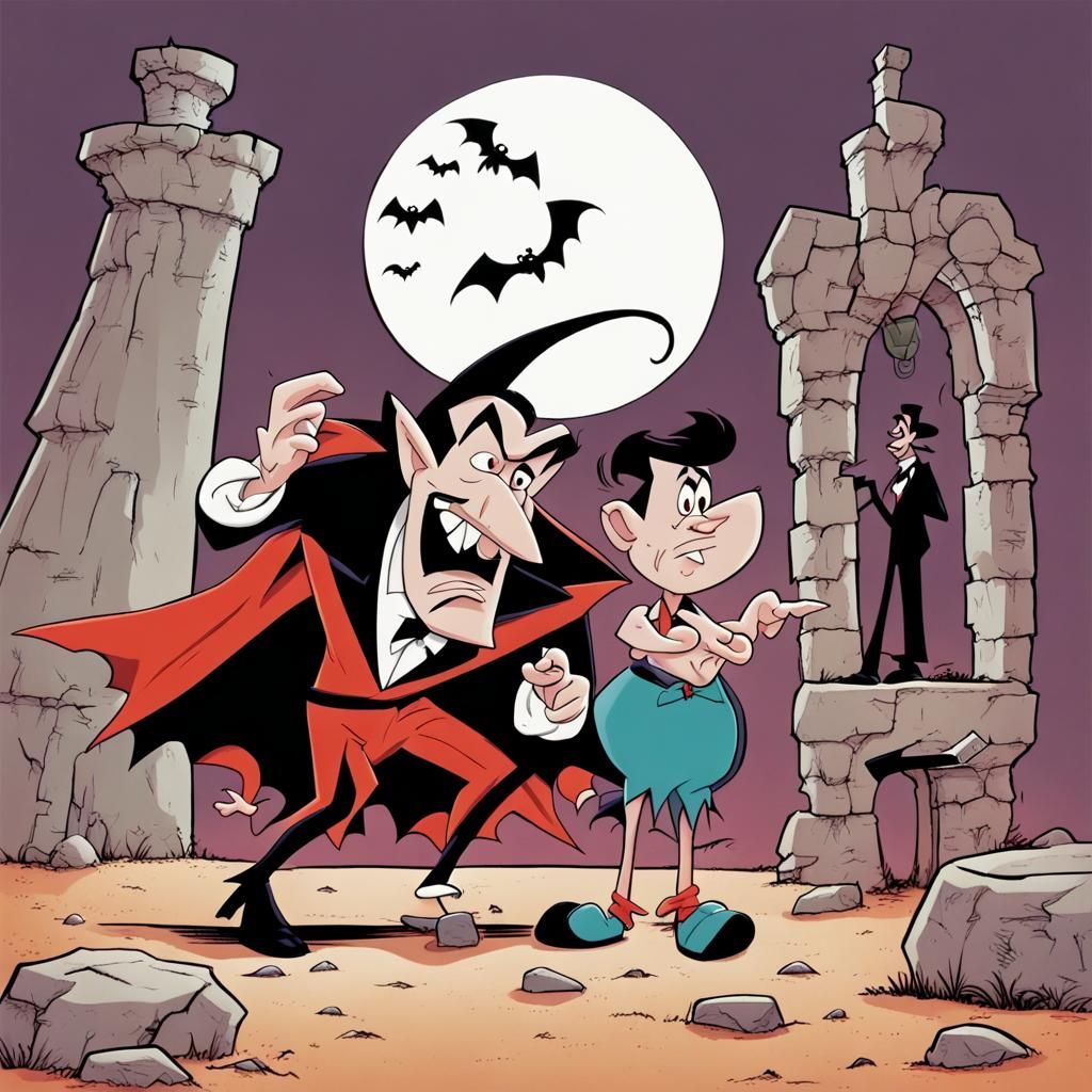 Dracula Meets Fred Flintstone