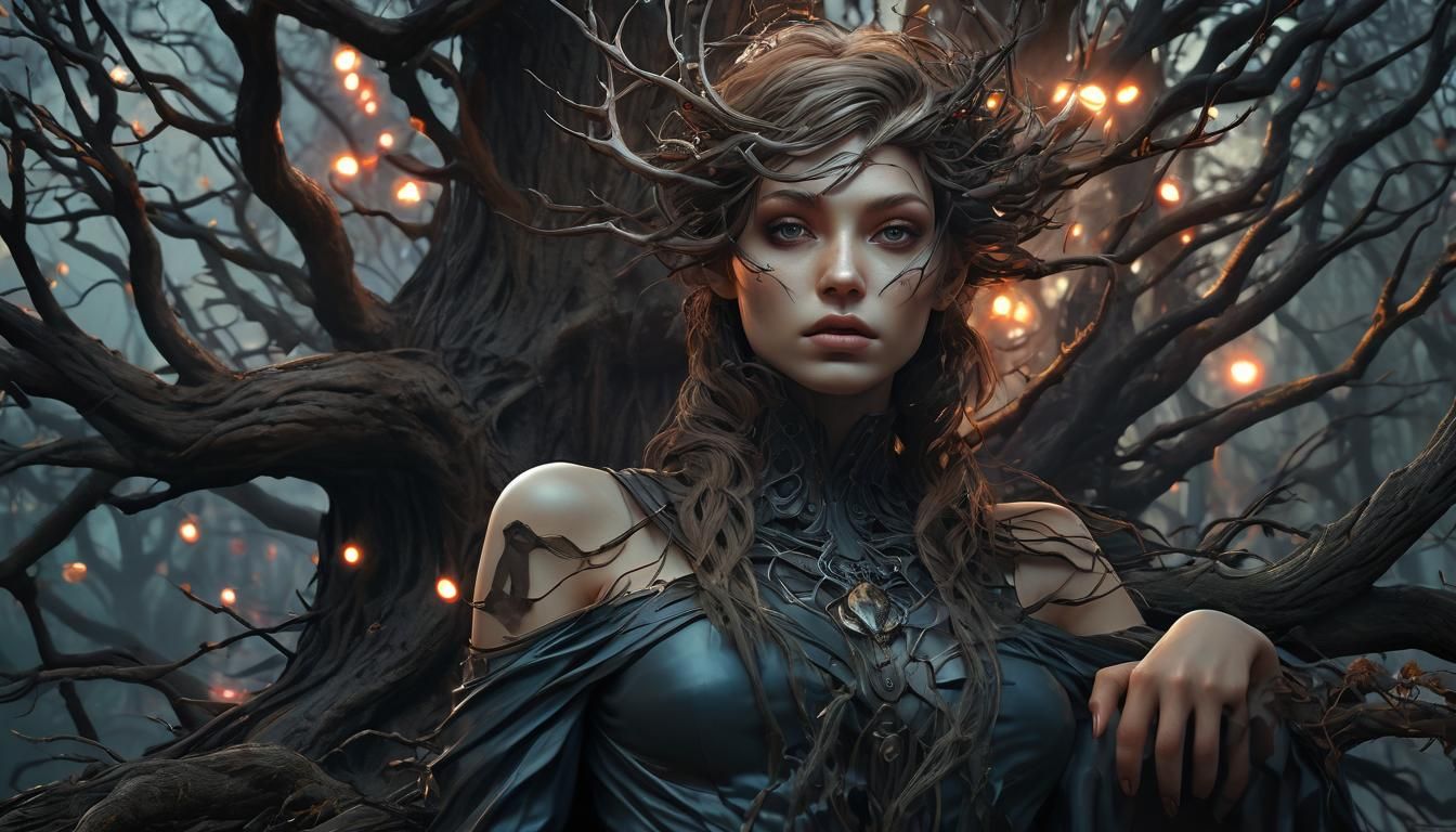 Eerie Creatures in Dystopian Surrealism Illustration