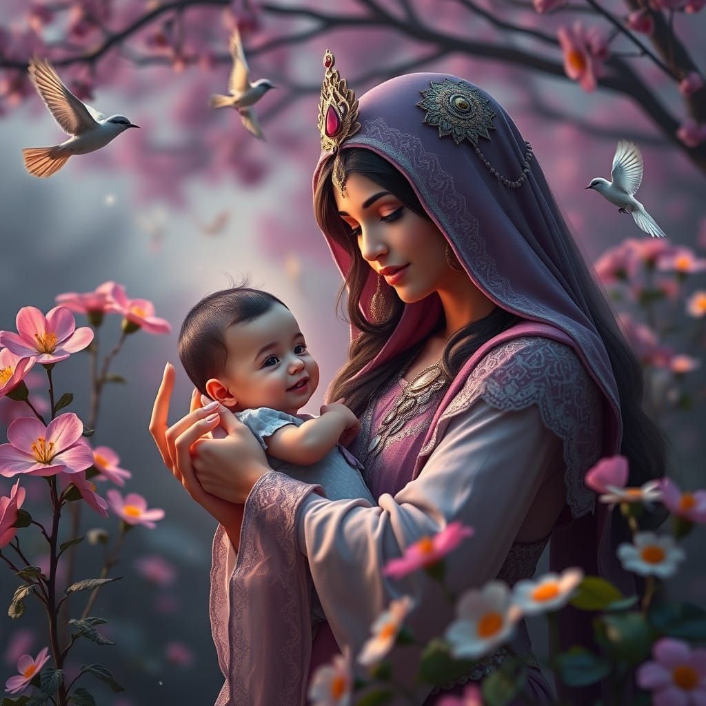 Lebanese Goddess Bestows Magical Gifts on Adorable Baby Amid...